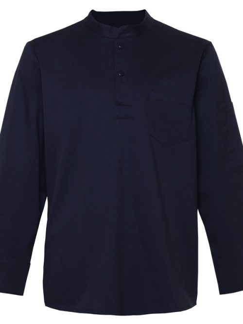 Bluza kucharska ze stójką i zapięciem polo